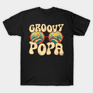 Groovy Popa Groovy Daddy Father Matching Family 70S T-Shirt